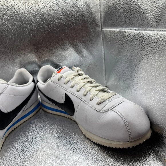 Size 13 Nike Cortez Lace Up White Black Photo Blue 2023 Sneaker Shoes DM4044-100 - Picture 5 of 11